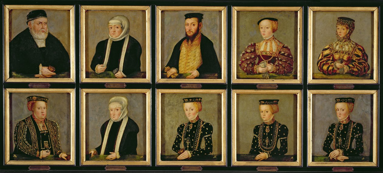 Portréty členů Jagellonské dynastie, kolem roku 1565 od Lucas Cranach the Younger