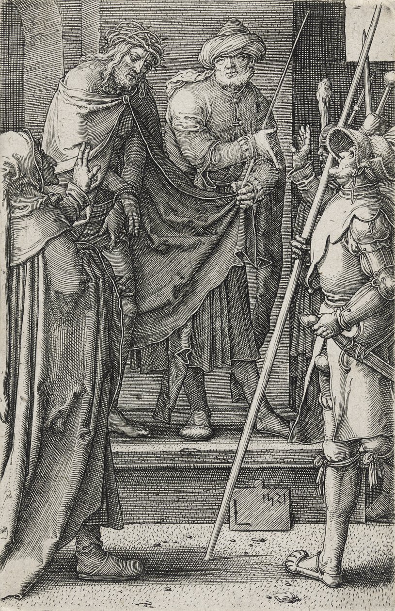 Ecce Homo, 1521 (rytina na položený papír) od Lucas van Leyden