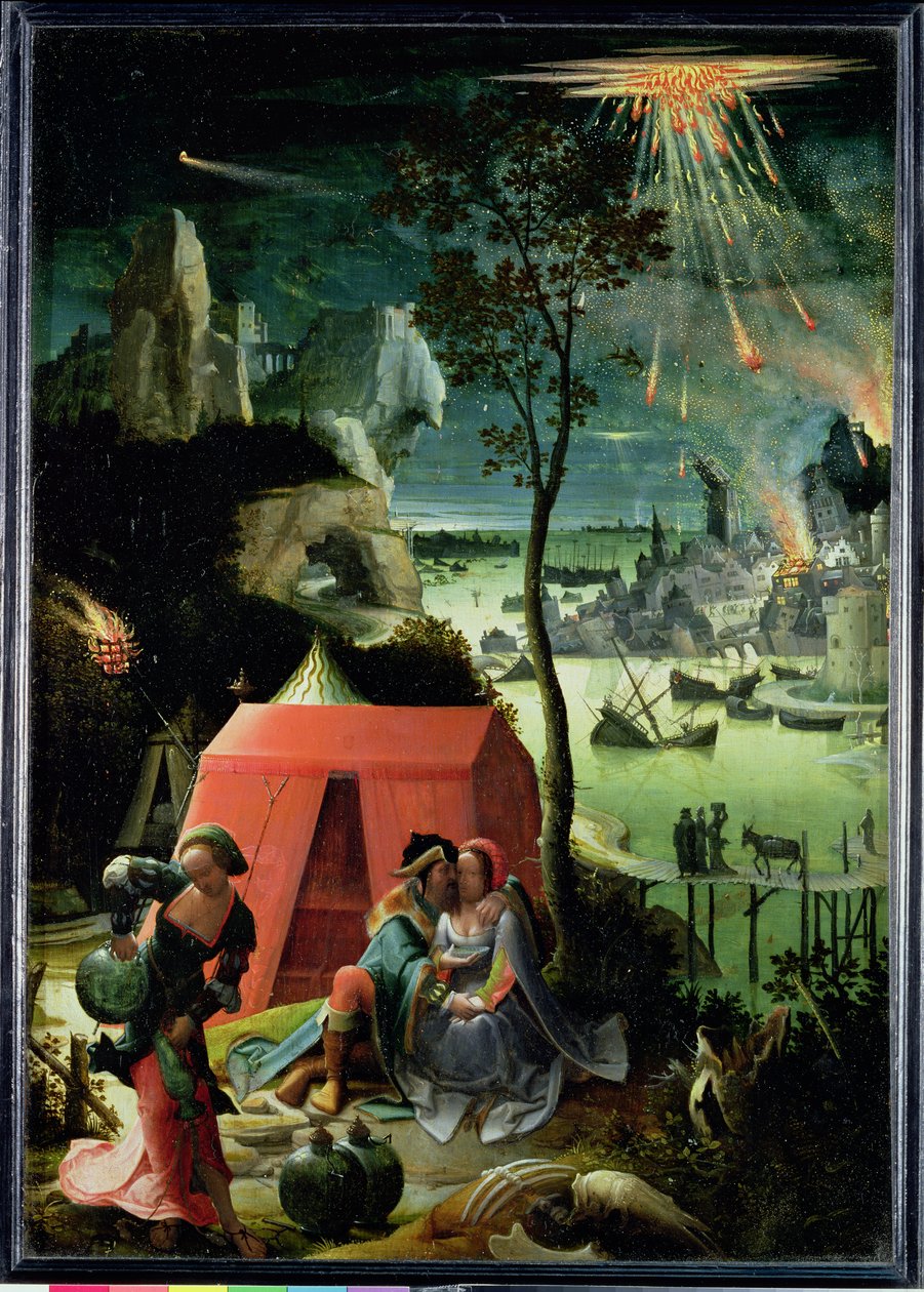 Lot a jeho dcery od Lucas van Leyden