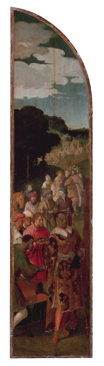 Triptych Klanění tří králů (levý panel) od Lucas van Leyden