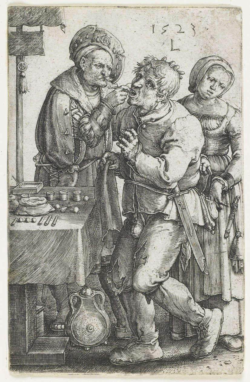 Zubař, 1523 od Lucas van Leyden