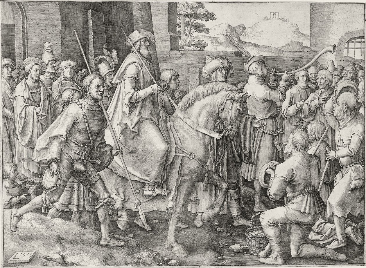Triumf Mordecai, 1515 od Lucas van Leyden