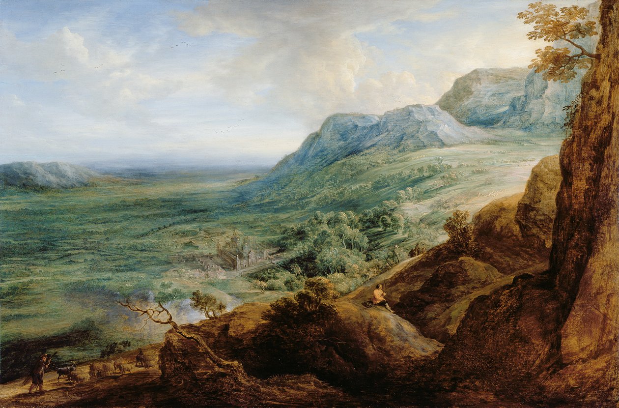 Escorial, z úpatí pohoří Guadarrama od Lucas van Uden