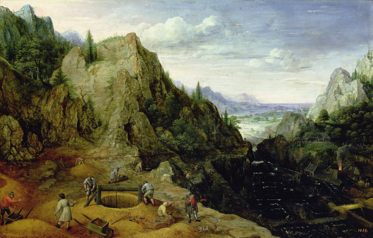 Krajina se slévárnou, 1595 od Lucas van Valckenborch