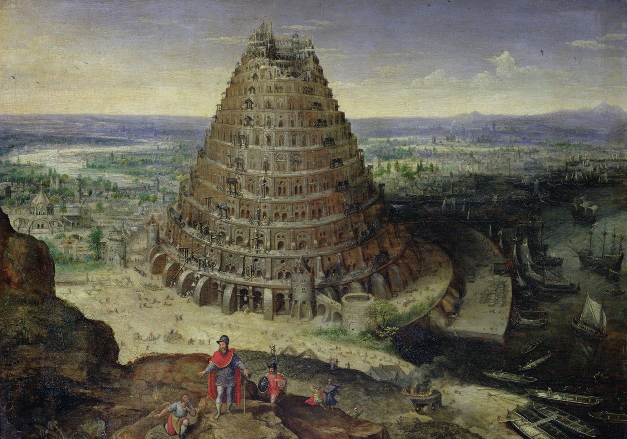 Babylonská věž, 1594 od Lucas van Valckenborch