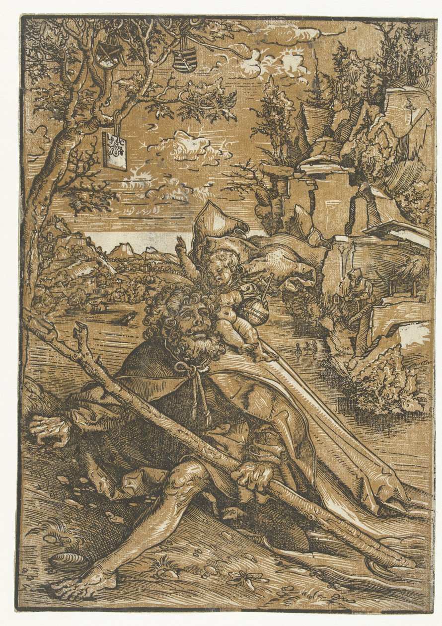 Svatý Kryštof s Ježíškem od Lucas Cranach