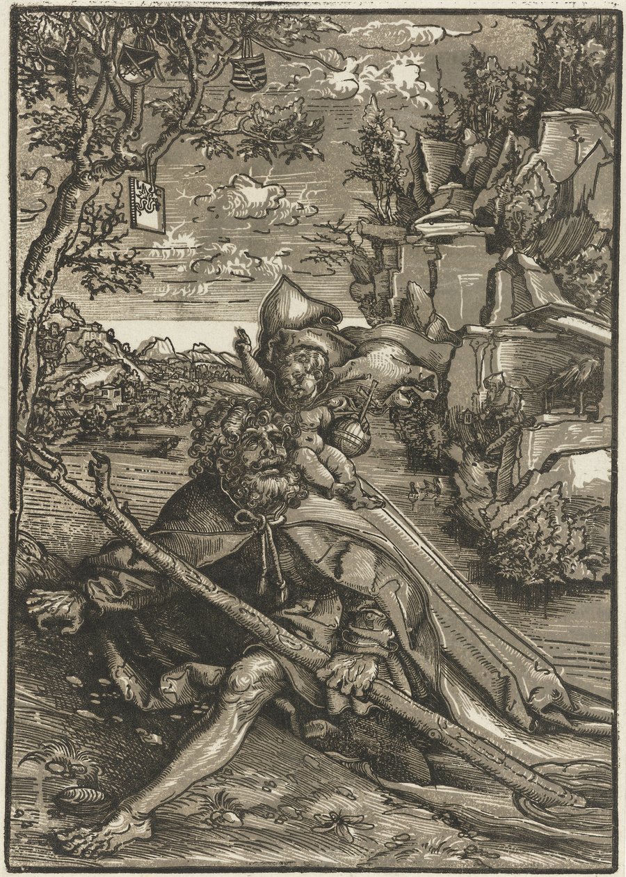 Svatý Kryštof s Ježíškem od Lucas Cranach