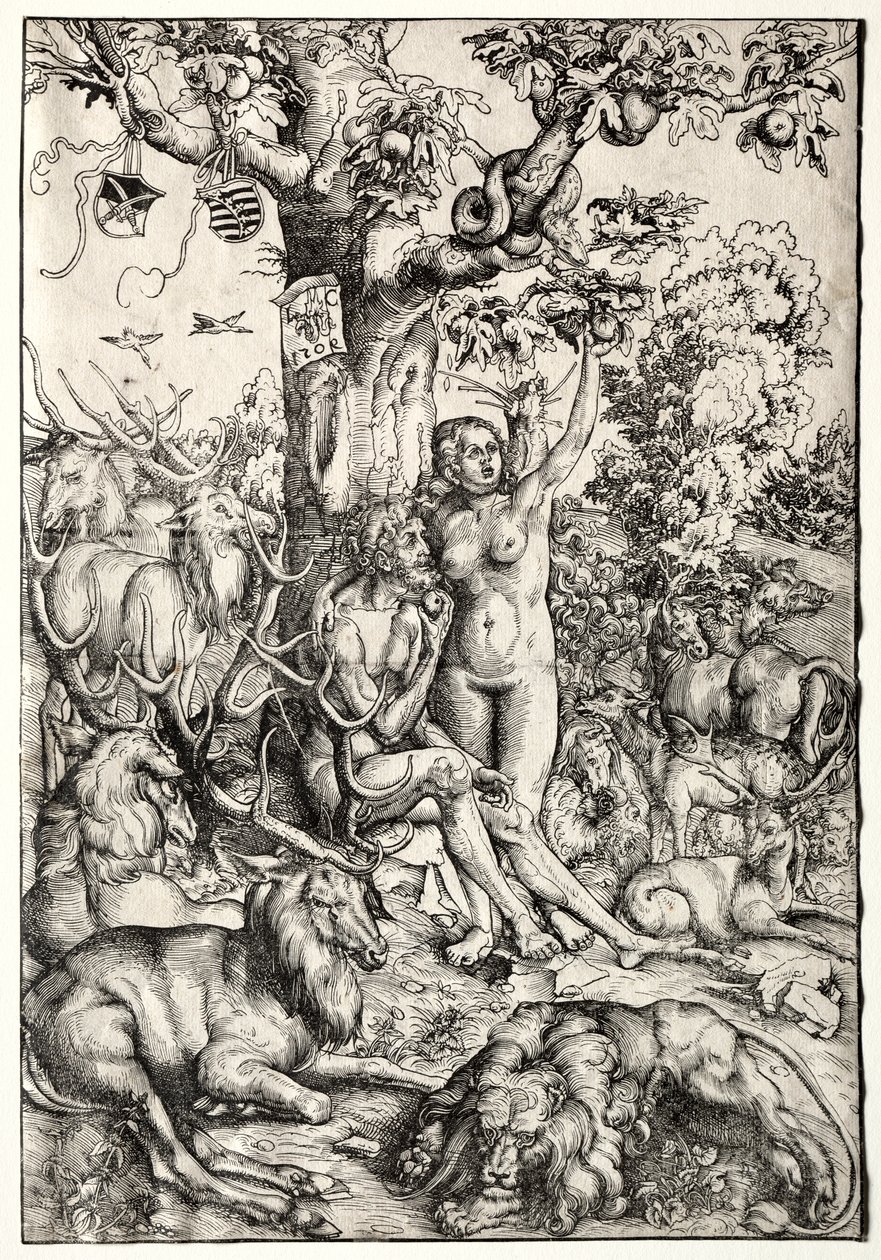 Adam a Eva v ráji od Lucas Cranach