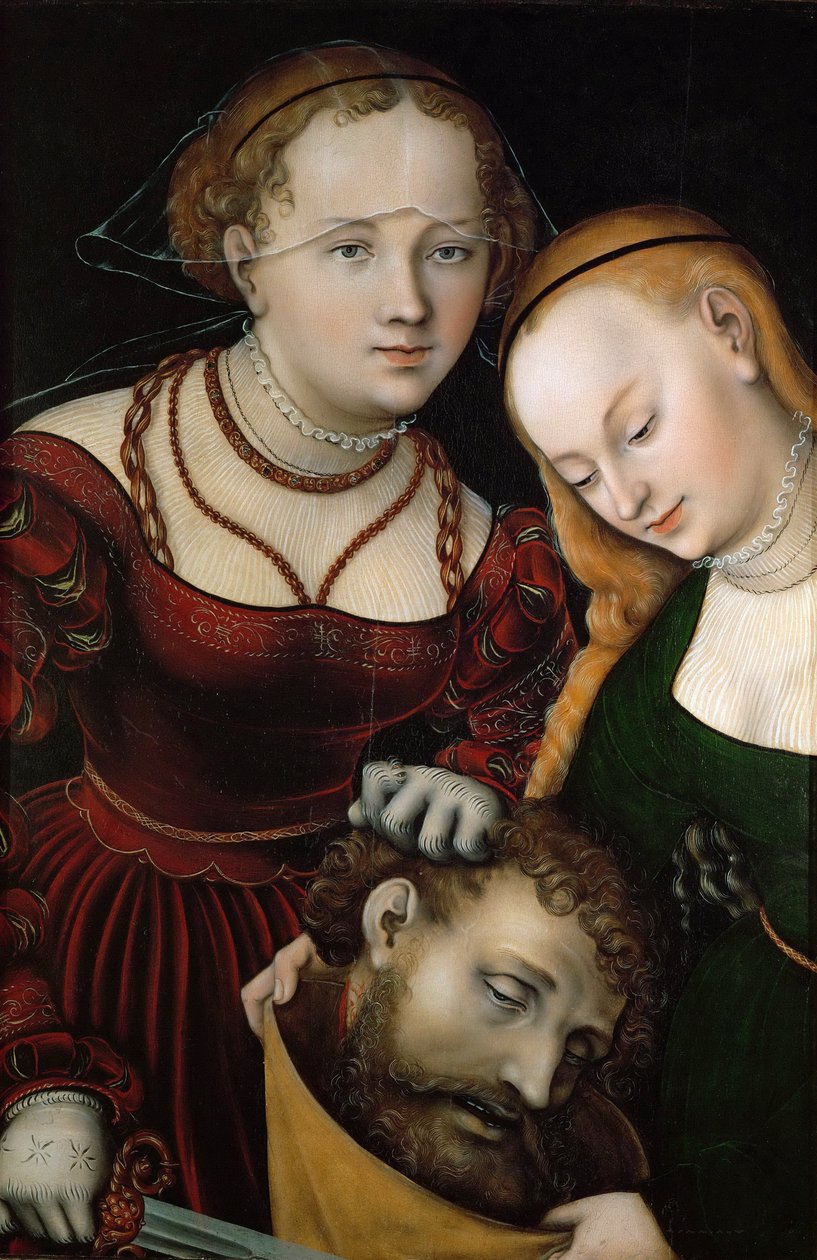 Judita a její služebná s hlavou Holoferna, po roce 1537 od Lucas Cranach
