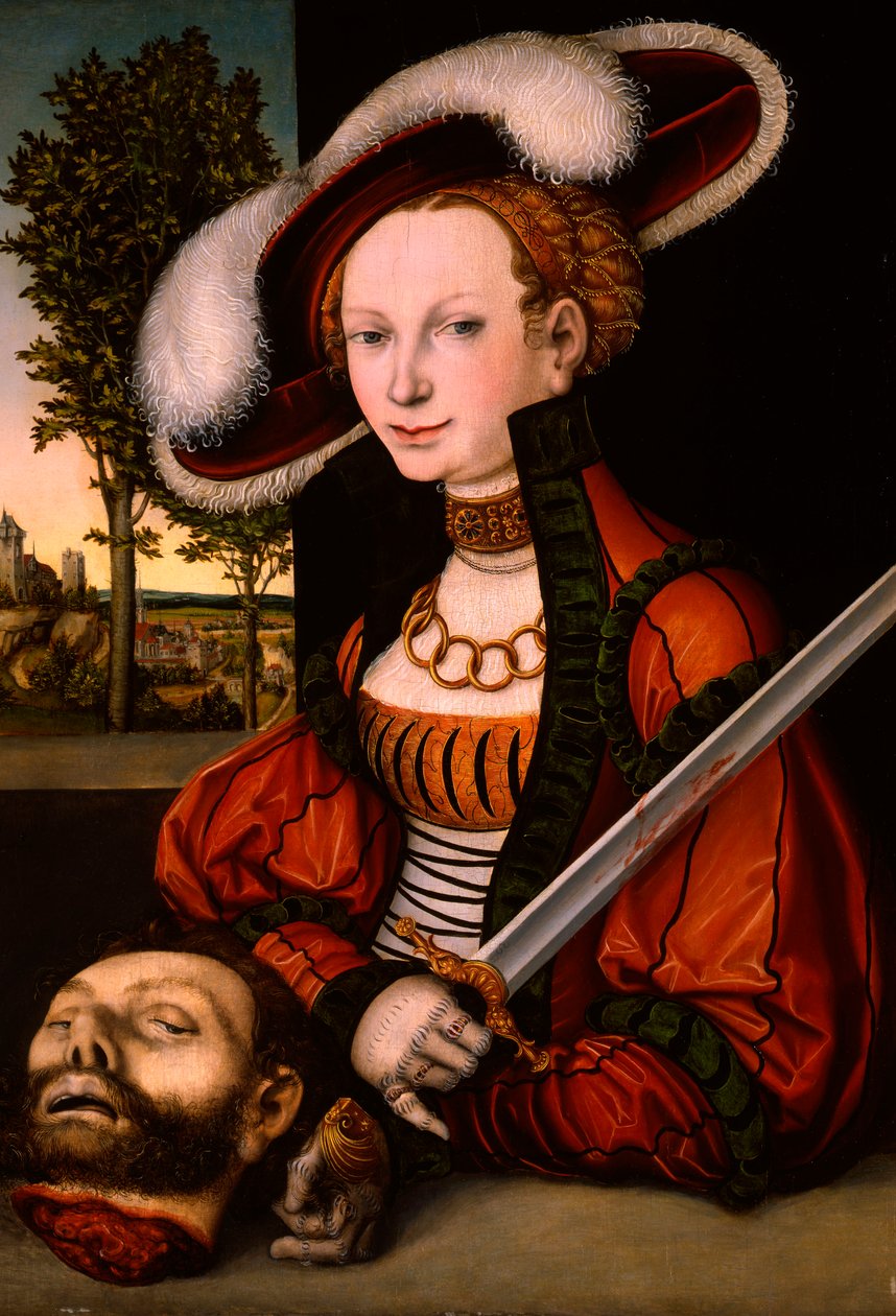 Judita s hlavou Holoferna, kolem roku 1530 od Lucas Cranach