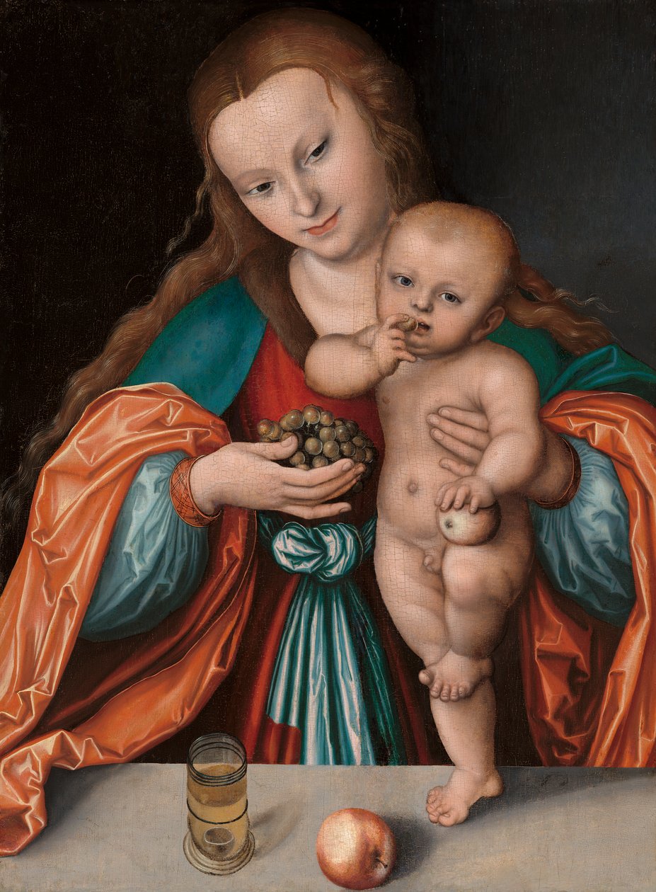 Madonna a dítě, kolem 1535 od Lucas Cranach the Elder