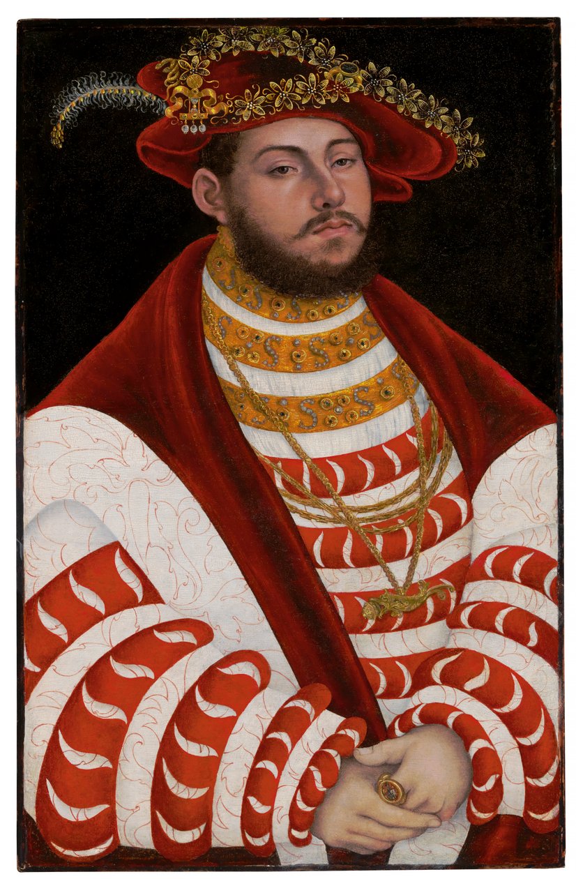 Portrét Jana Fridricha I., saského kurfiřta od Lucas Cranach