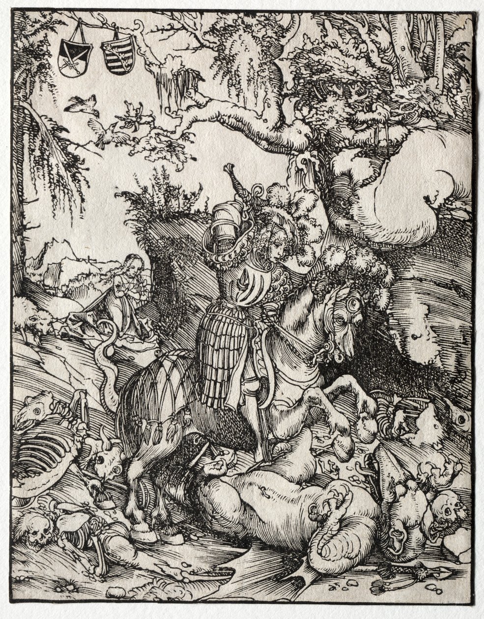 Svatý Jiří zabíjející draka od Lucas Cranach