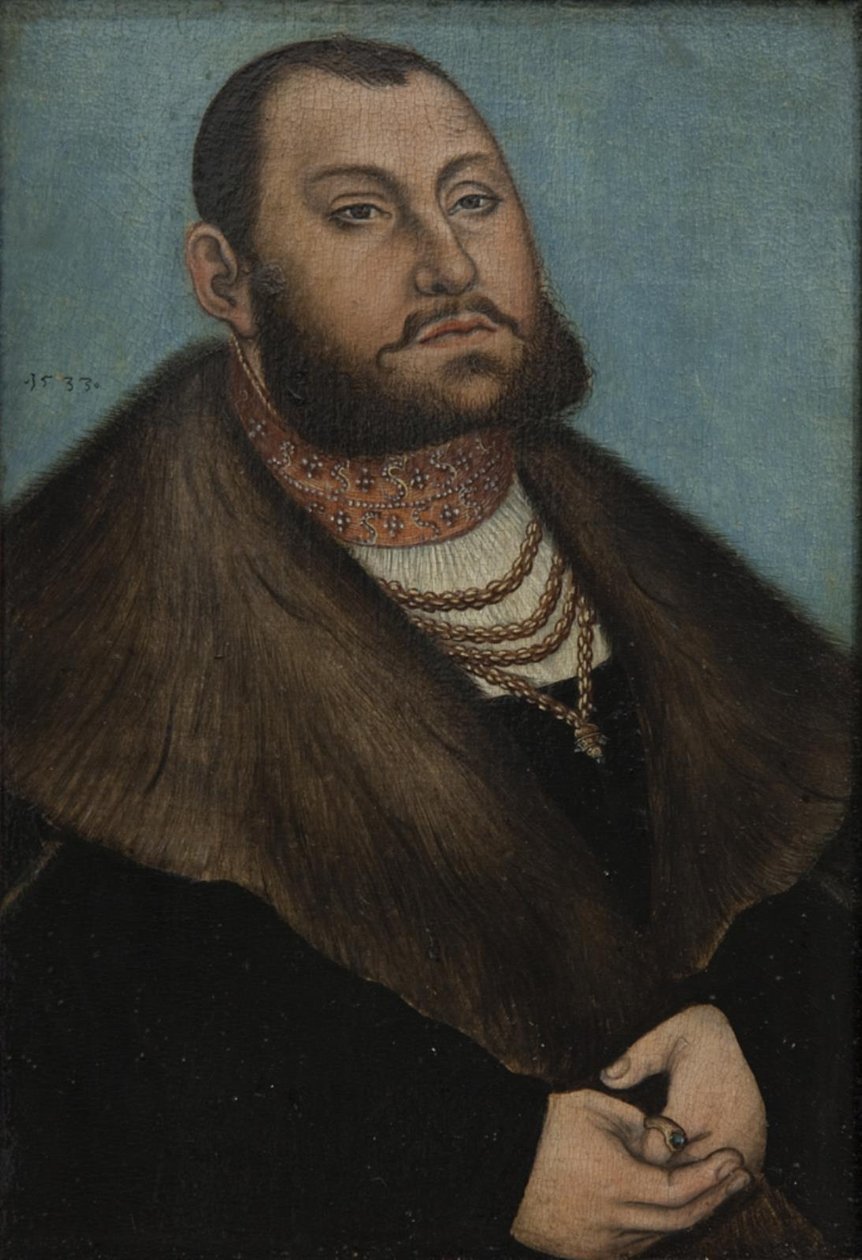 Portrét saského kurfiřta Jana Frederika Velkodušného (1503-1554) od Lucas Cranach d.Æ.