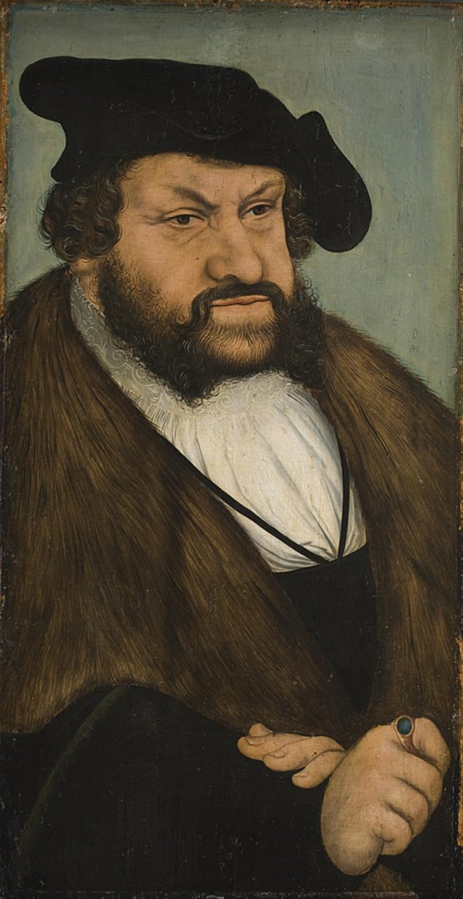Portrét saského kurfiřta Jana Stálého (1468-1532) od Lucas Cranach d.Æ.