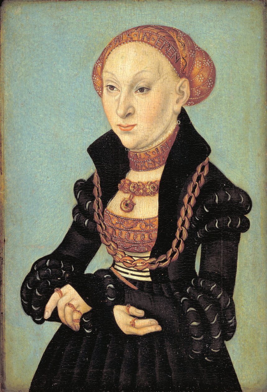 Portrét kurfiřtky Sibyly Saské (1510-1569) od Lucas Cranach d.Æ.