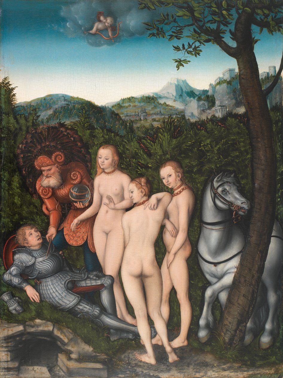 Soud z Paříže od Lucas Cranach d.Æ.