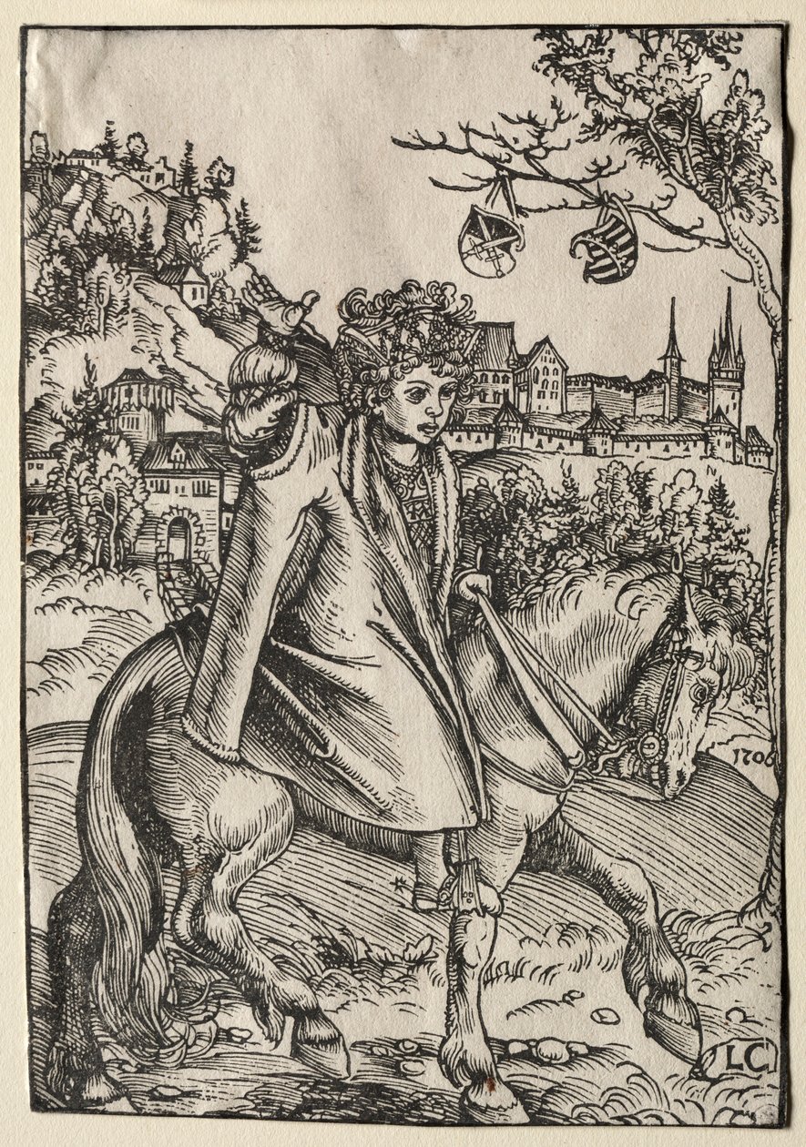 Chlapec na koni, 1506. od Lucas Cranach the Elder