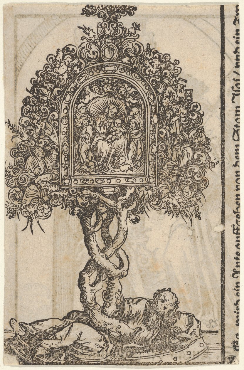 Zlatý relikviář se stromem Jesse, z Velké série wittenberských relikviářů, 1509. od Lucas Cranach the Elder