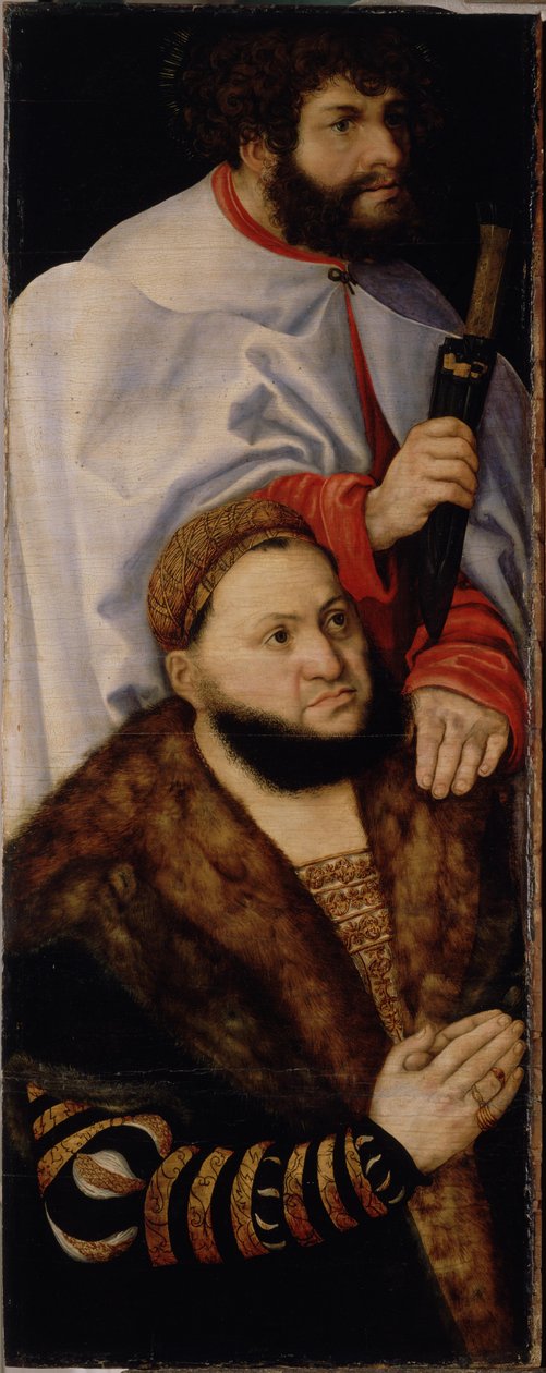 Oltářní obraz Panny Marie neboli tzv. knížecí oltář [levé křídlo] od Lucas Cranach the Elder