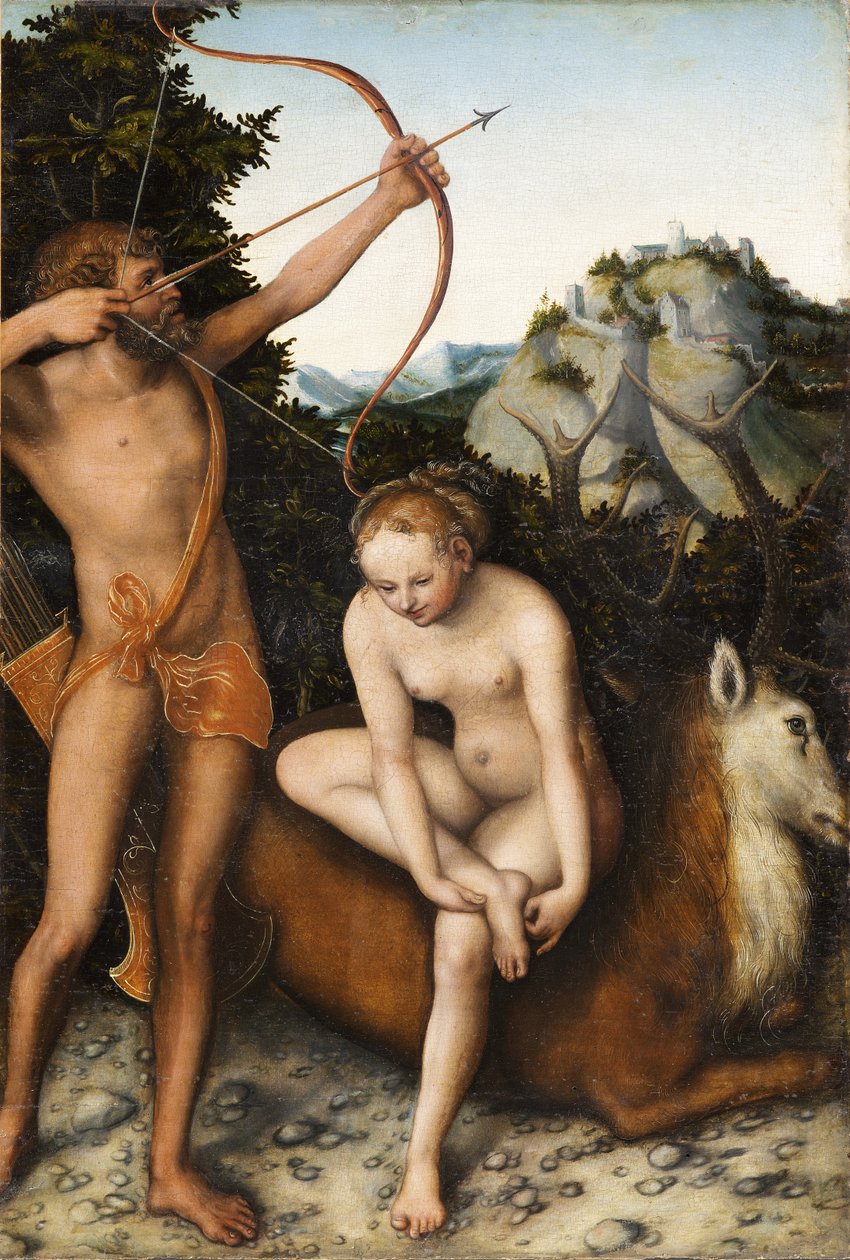 Apollo a Diana, asi 1530 od Lucas Cranach the Elder