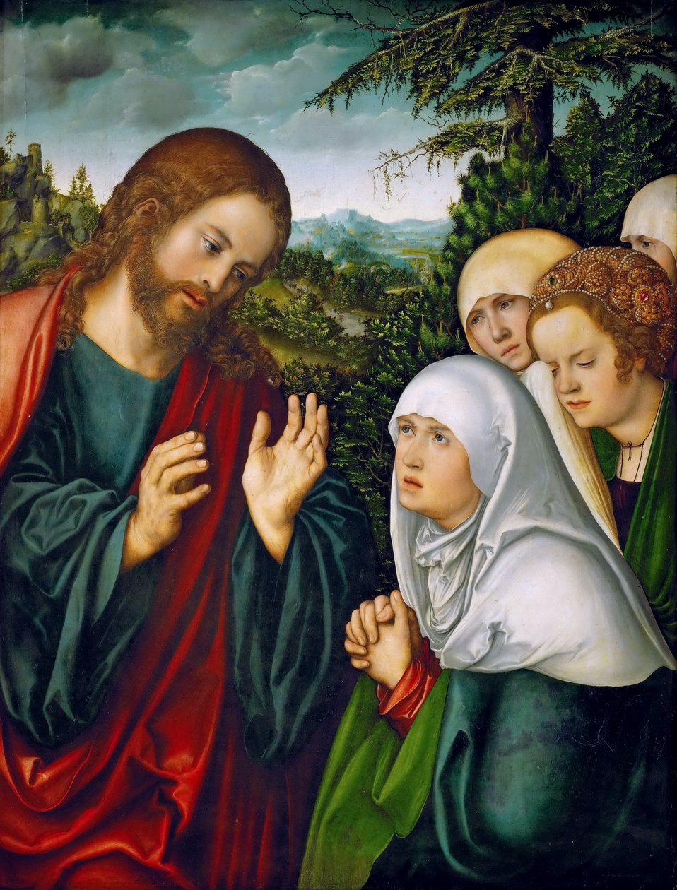 Kristus se rozloučil se svou Matkou od Lucas Cranach the Elder