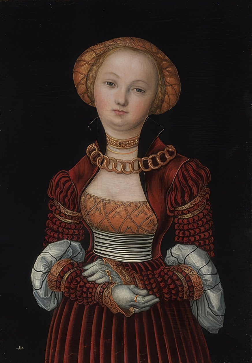 Portrét ženy. Kolem roku 1525 od Lucas Cranach the Elder