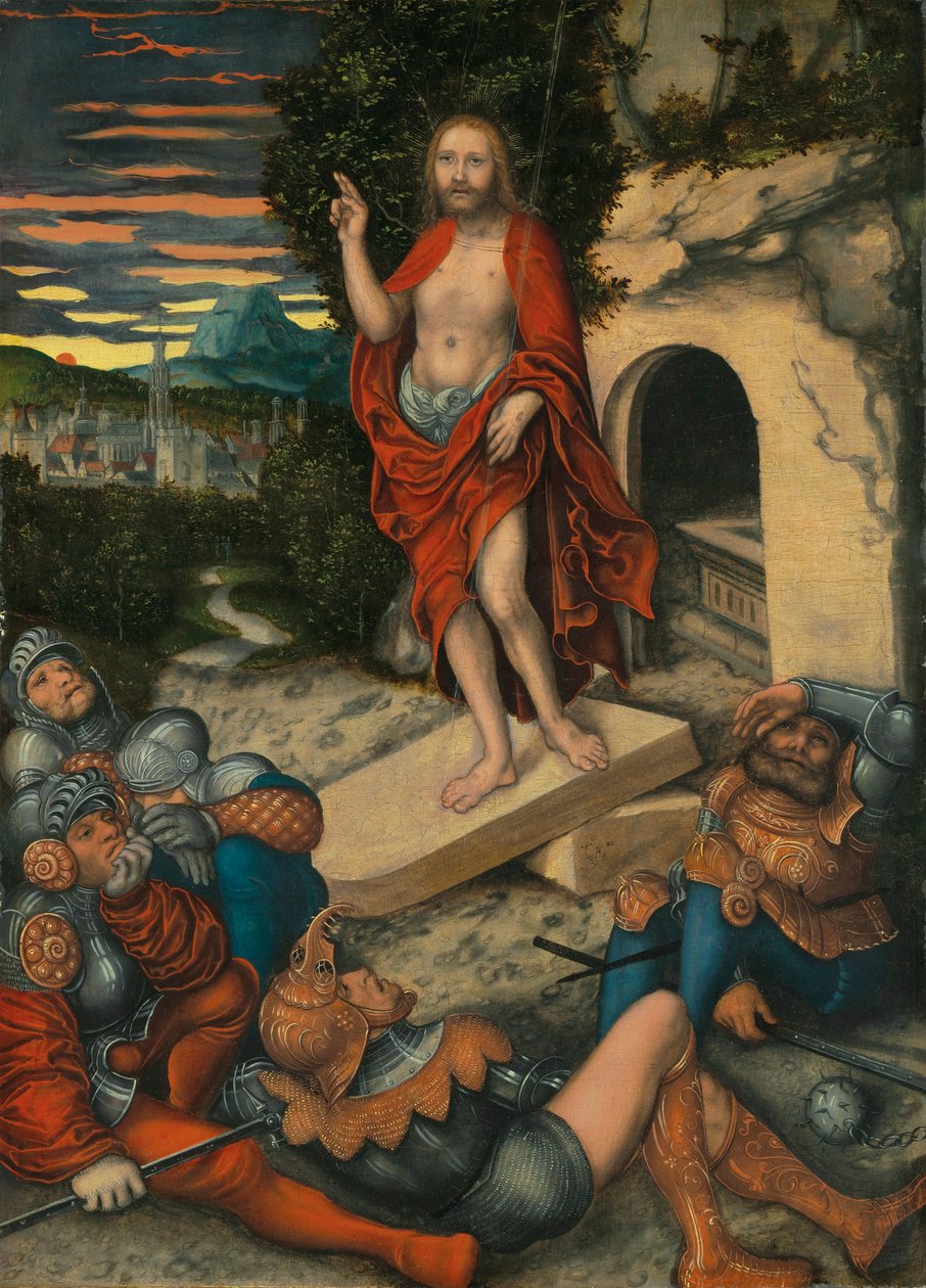 Německy: Auferstehung Christi Kristovo vzkříšení od Lucas Cranach the Elder