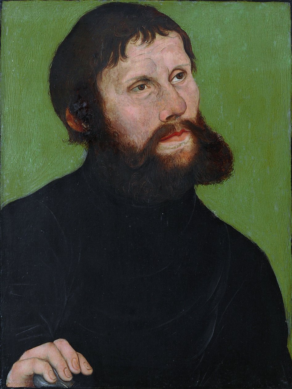 Německy: Lutherův portrét jako Junker Jörg Martin Luther jako "Junker Jörg od Lucas Cranach the Elder