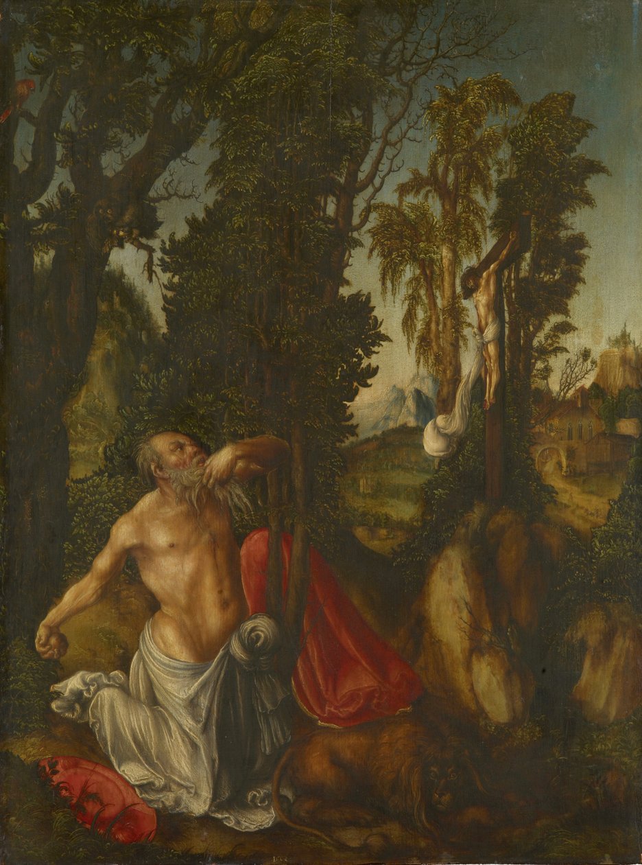Německy: Kajícník svatý Jeroným Kajícník svatý Jeroným od Lucas Cranach the Elder
