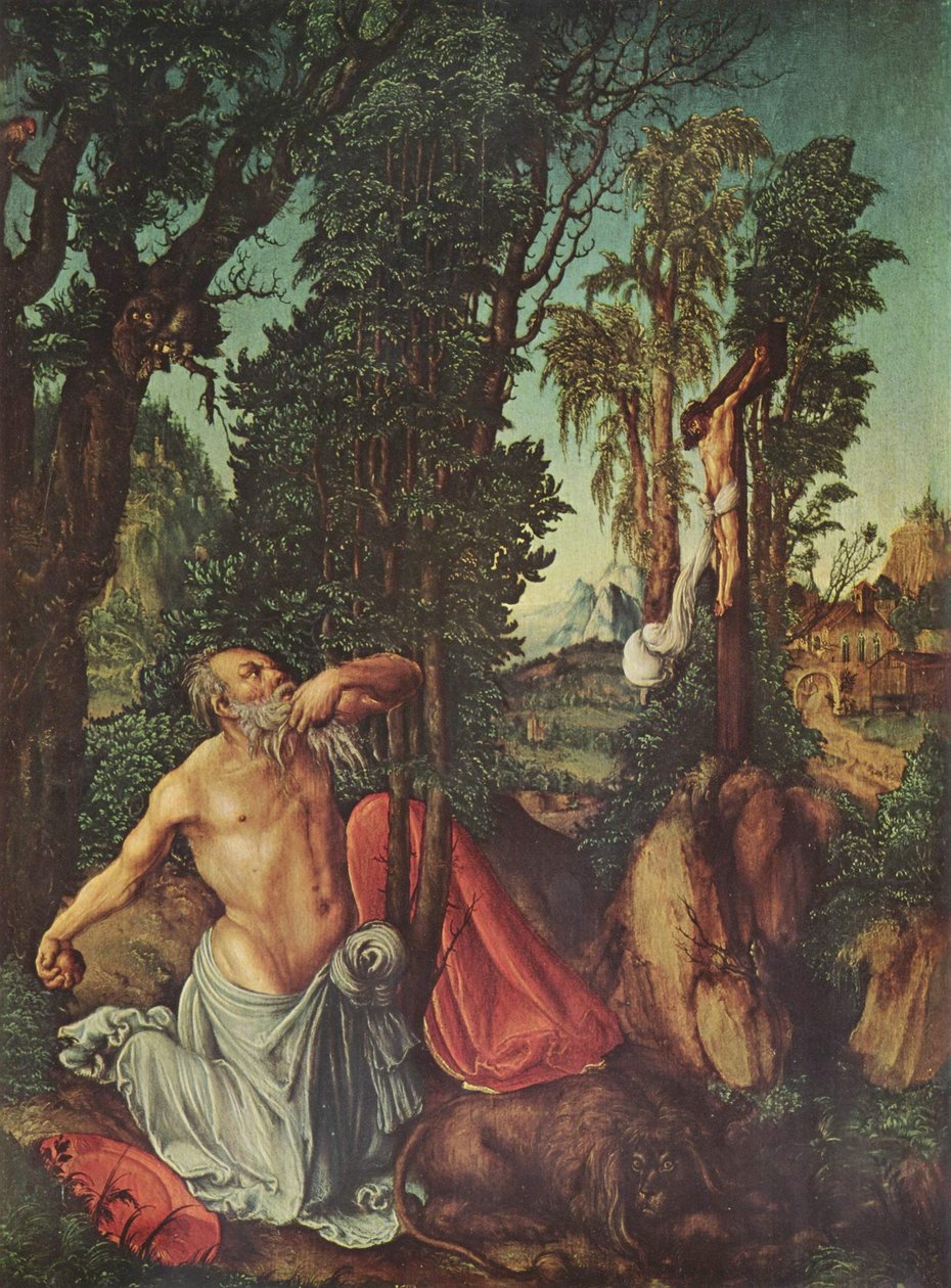 Německy: Kajícník svatý Jeroným Kajícník svatý Jeroným od Lucas Cranach the Elder