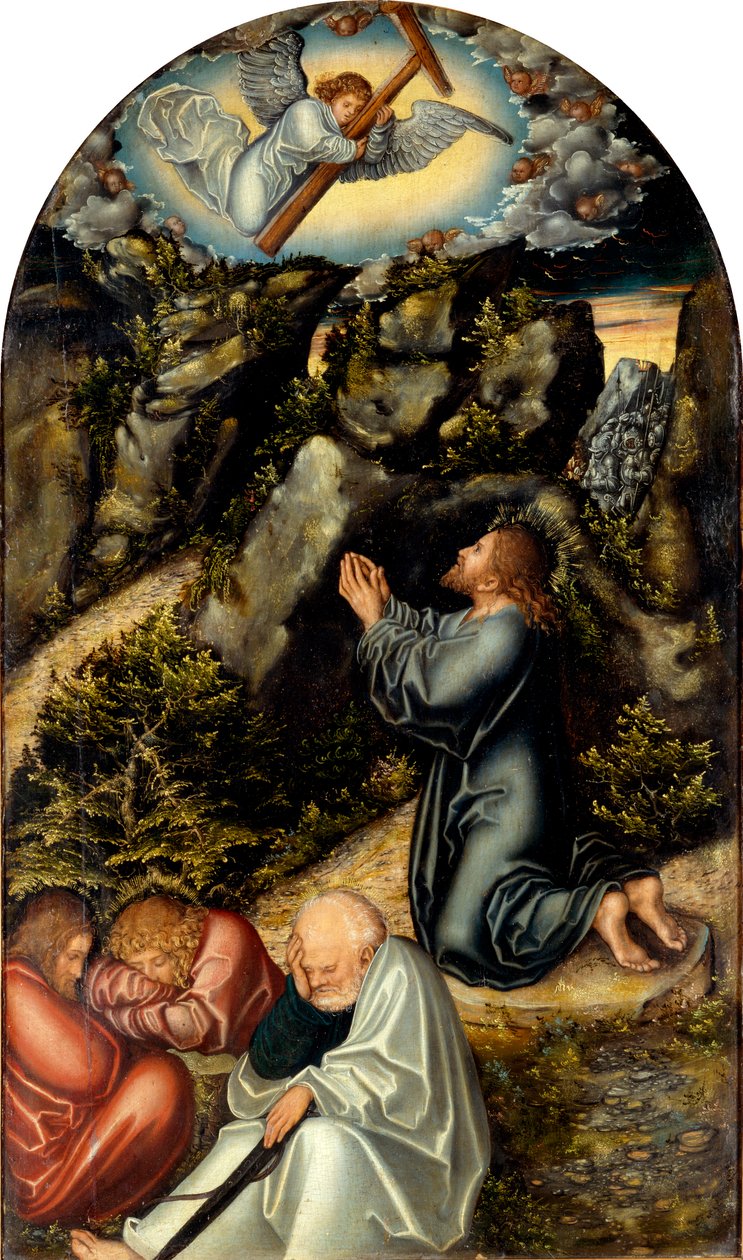 Německy: Christus am Ölberg Agónie v zahradě od Lucas Cranach the Elder