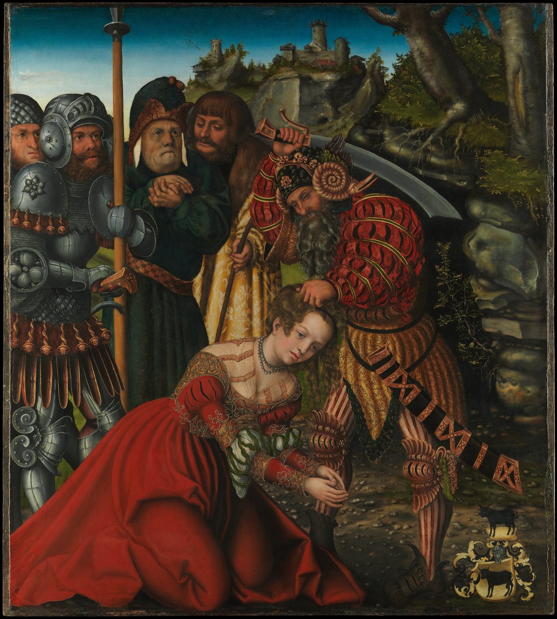Německy: Das Martyrium der Heiligen Barbara Umučení svaté Barbory od Lucas Cranach the Elder