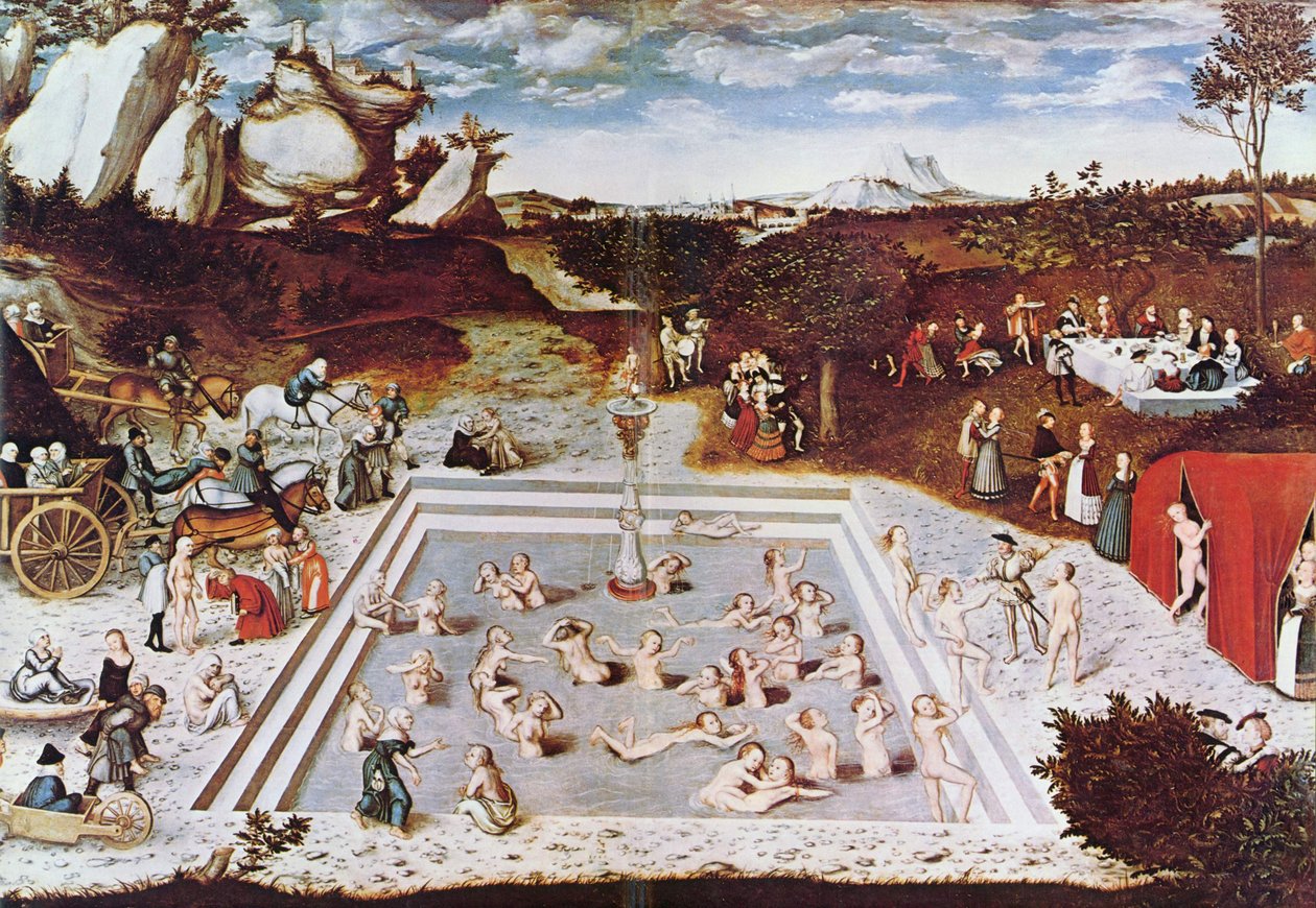 Německy: Der Jungbrunnen Pramen mládí od Lucas Cranach the Elder