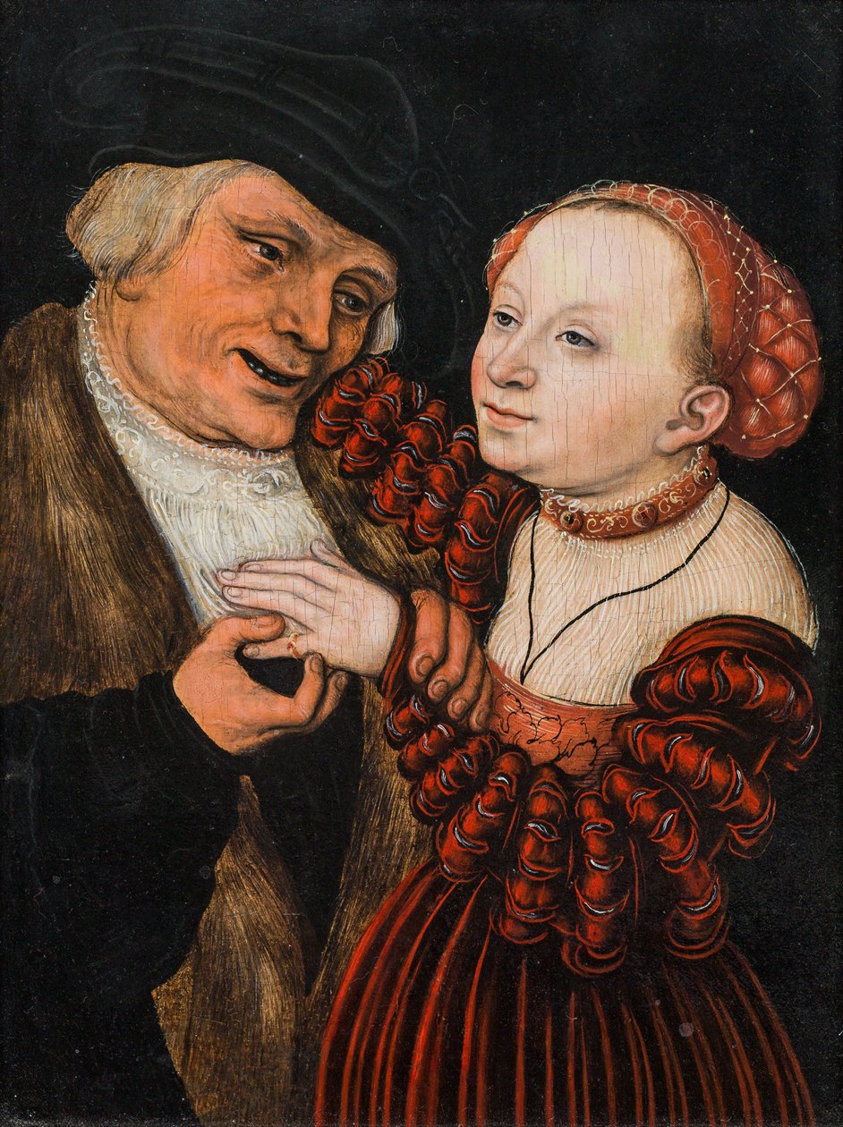 Německy: Der verliebte Alte Nesourodí milenci od Lucas Cranach the Elder
