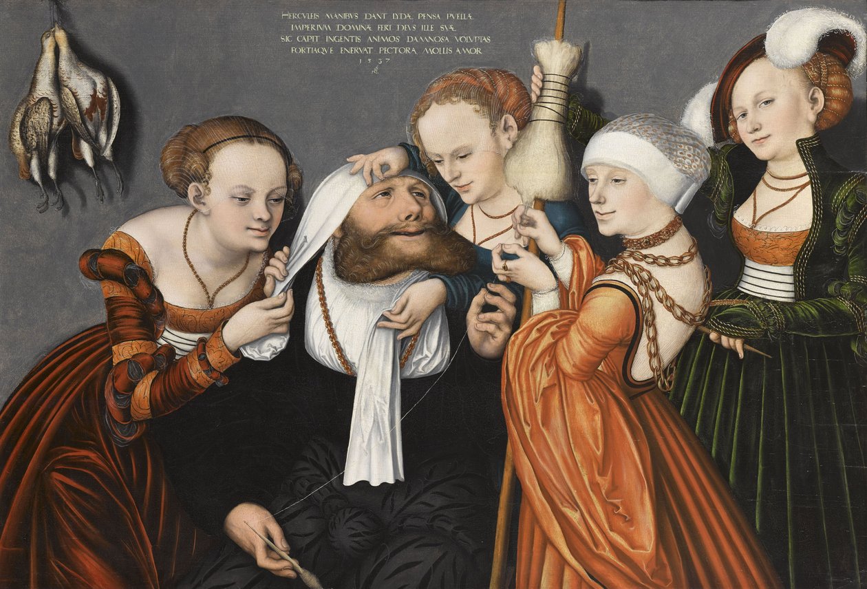 Německy: Herkules bei Omphale Herkules na dvoře Omphale od Lucas Cranach the Elder