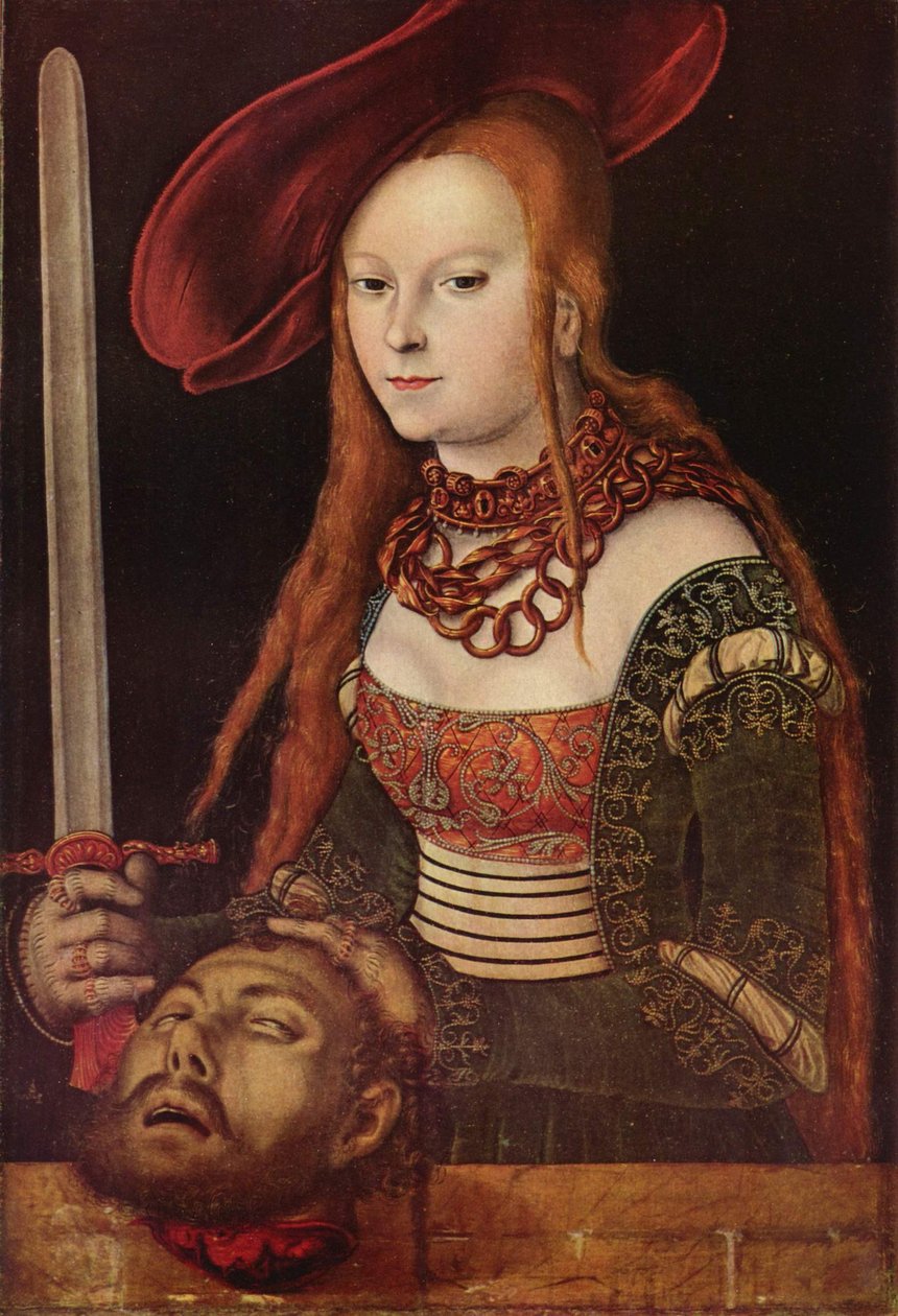 Německy: Judith mit dem Haupte des Holofernes Judith with the Head of Holofernes (Judita s hlavou Holoferna) od Lucas Cranach the Elder