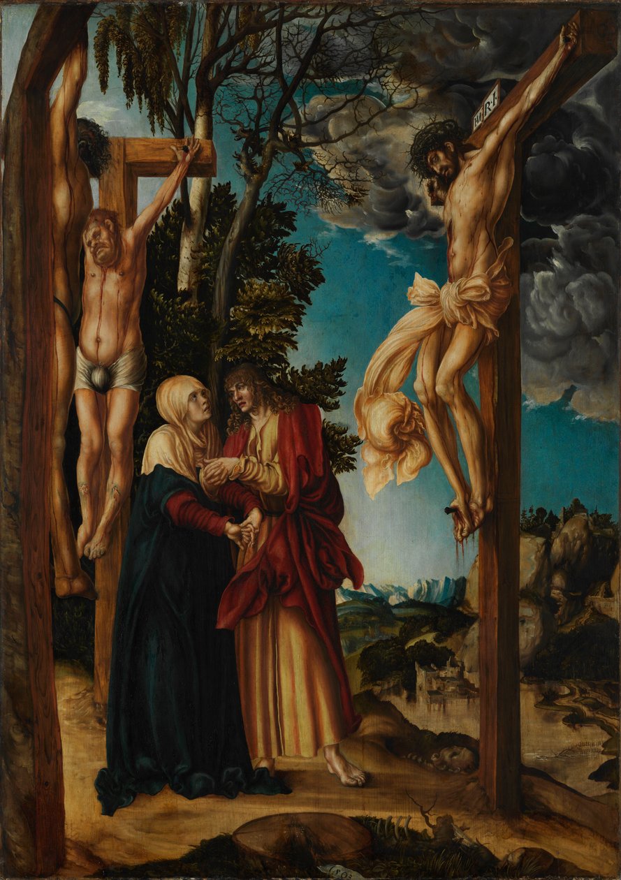Německy: Klage unter dem Kreuz Oplakávání Krista / Ukřižování v Schleißheimu od Lucas Cranach the Elder
