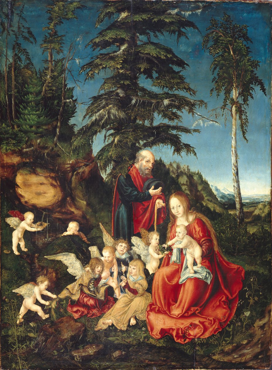 Němčina: Odpočinek na cestě do Egypta Odpočinek na cestě do Egypta od Lucas Cranach the Elder