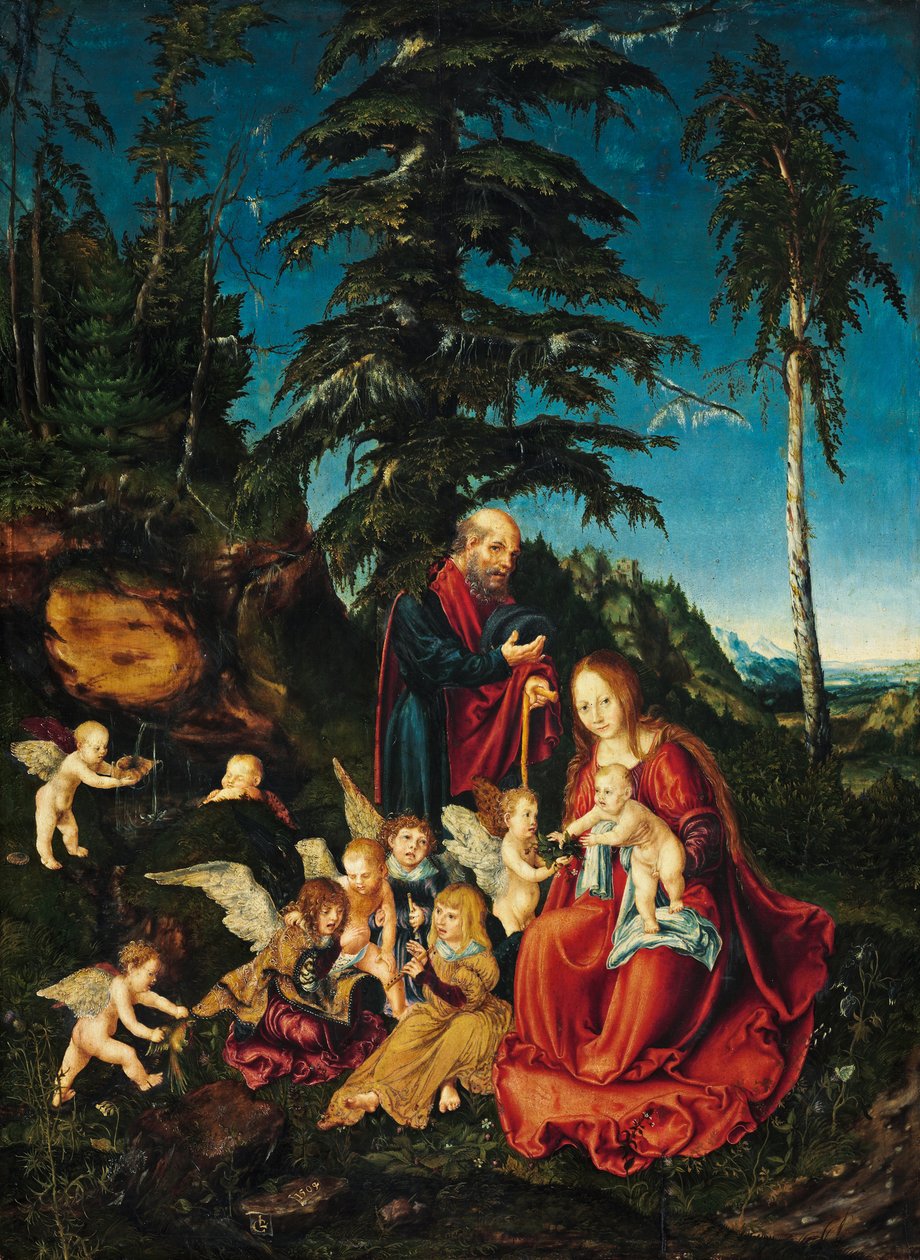 Němčina: Odpočinek na cestě do Egypta Odpočinek na cestě do Egypta od Lucas Cranach the Elder