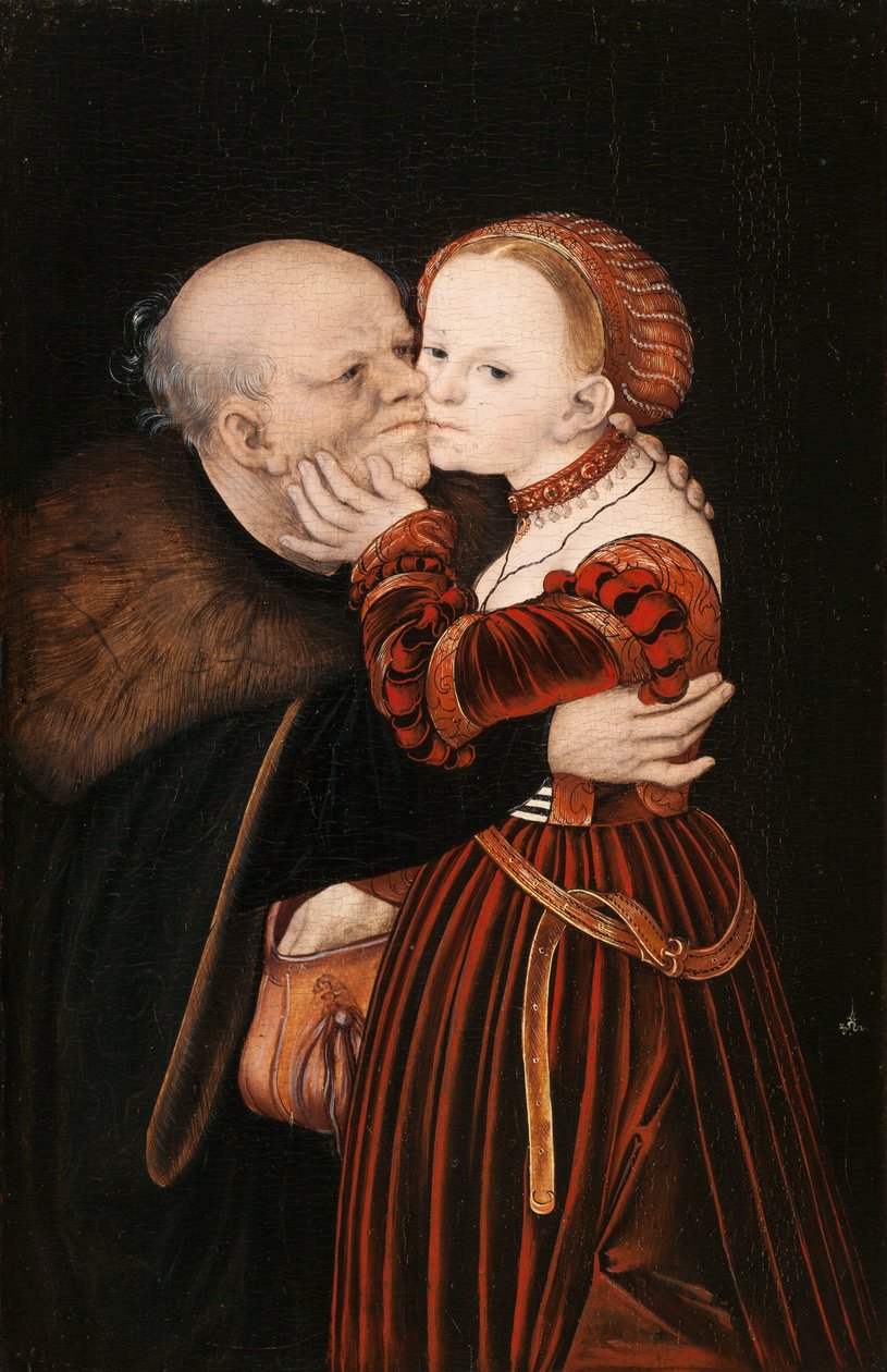 Německy: Ungleiches Paar / Der alte Narr Nešťastní milenci / Starý blázen od Lucas Cranach the Elder