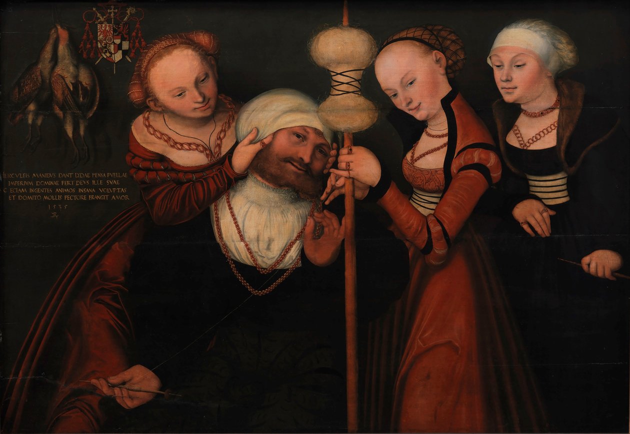 Herkules a Omphale. od Lucas Cranach the Elder