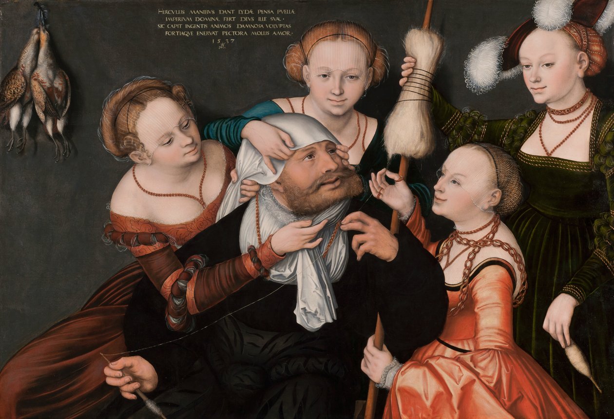 Hercules a Omphale, 1537 od Lucas Cranach the Elder