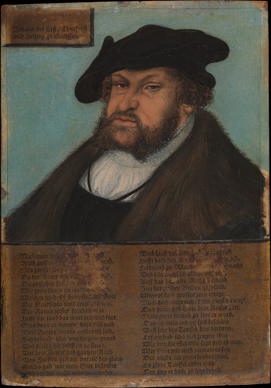 Johann I. 1468-1532, konstanta, saský kurfiřt, 1532-33. od Lucas Cranach the Elder
