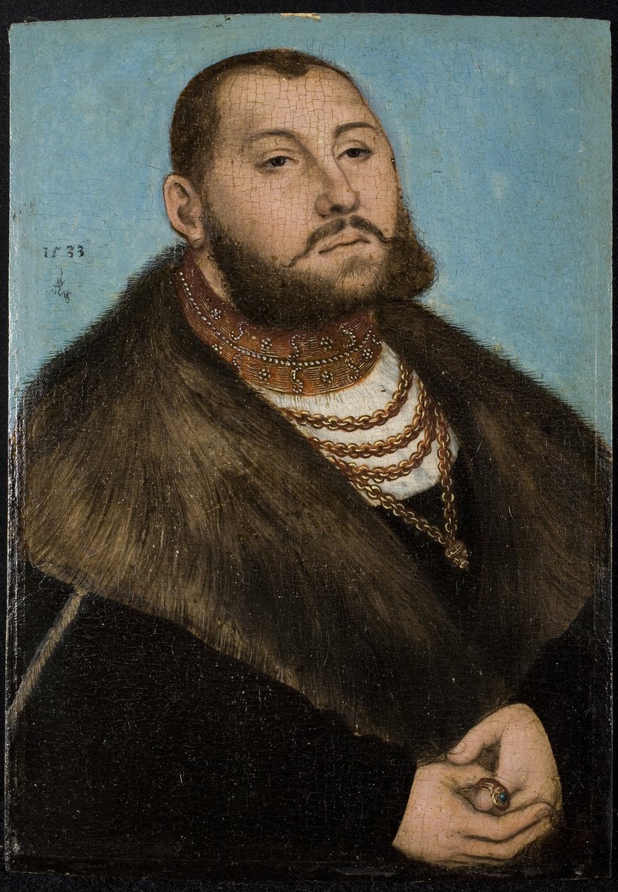 Jan Fridrich I., kurfiřt saský 1503-1554 od Lucas Cranach the Elder