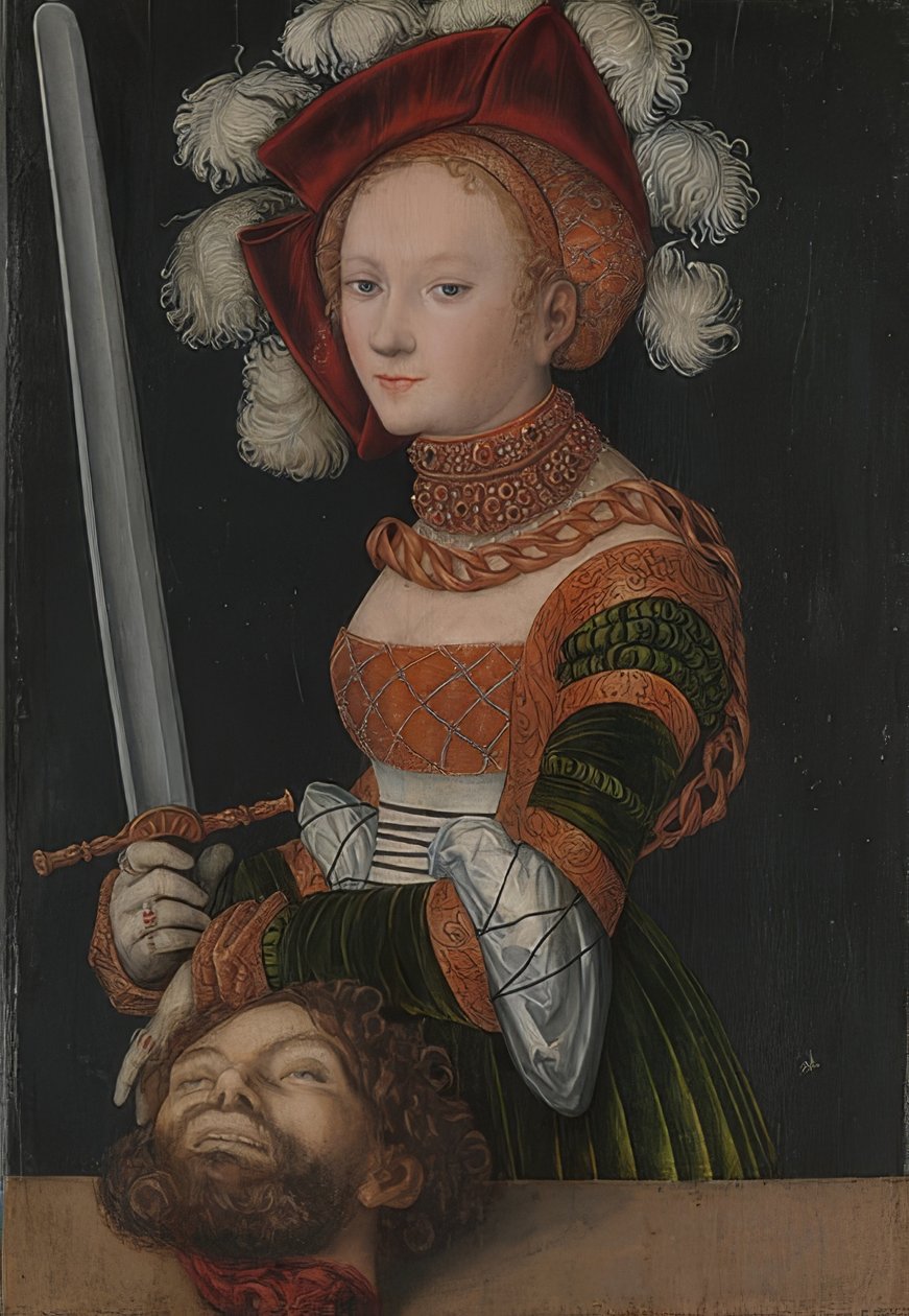 Judith s hlavou Holoferna. Kolem roku 1530 od Lucas Cranach the Elder