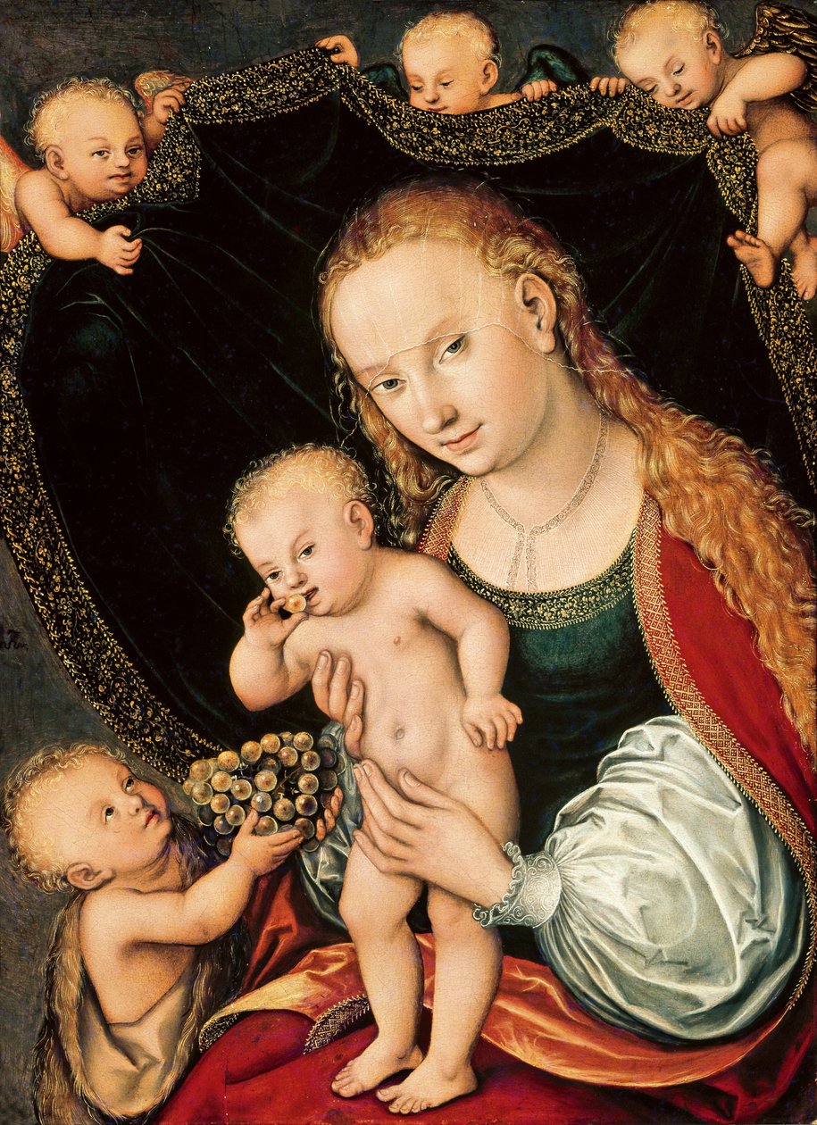 Madona s dítětem s mladým Janem Křtitelem, po roce 1537. od Lucas Cranach the Elder