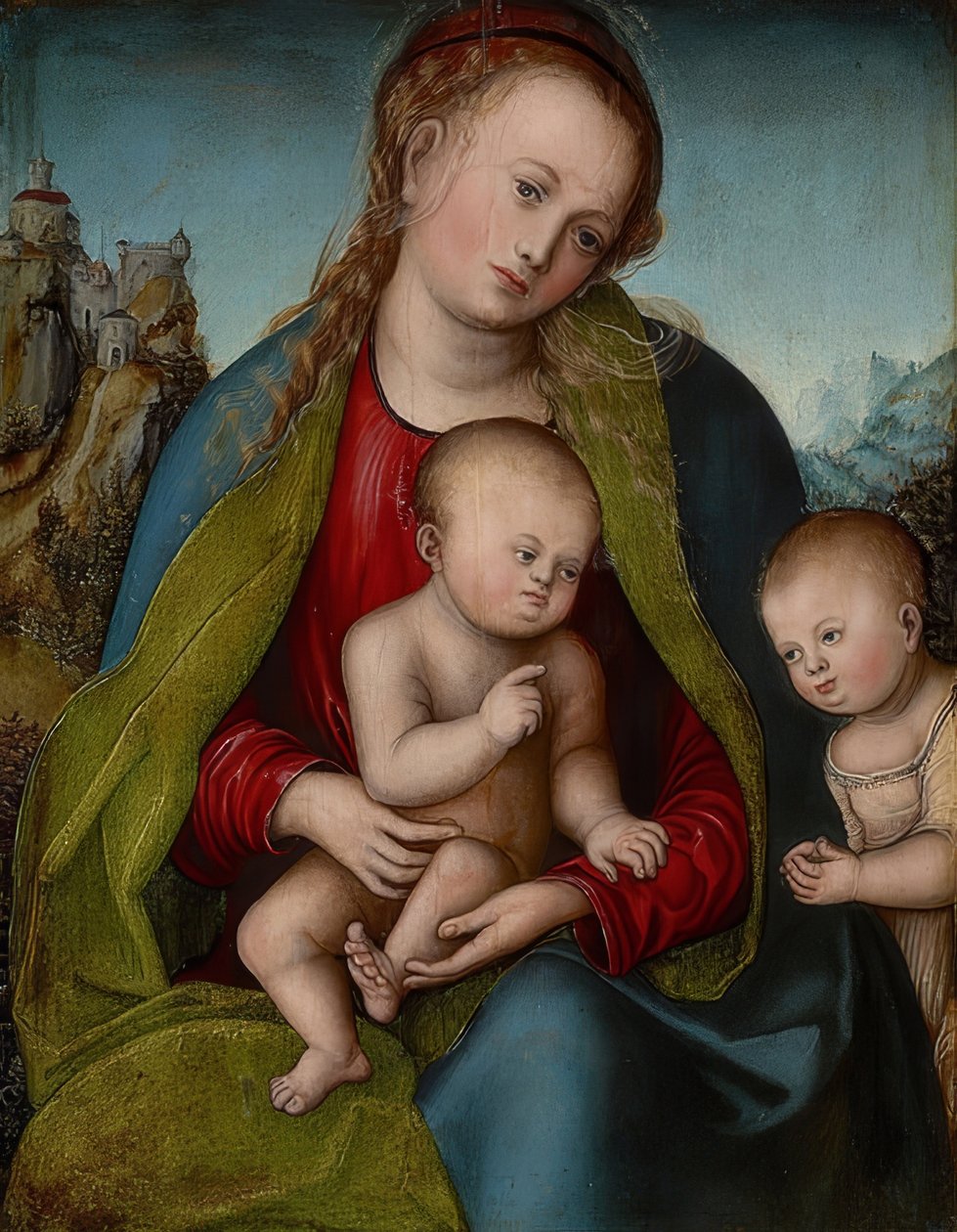 Madona a dítě s Johannesknaben od Lucas Cranach the Elder