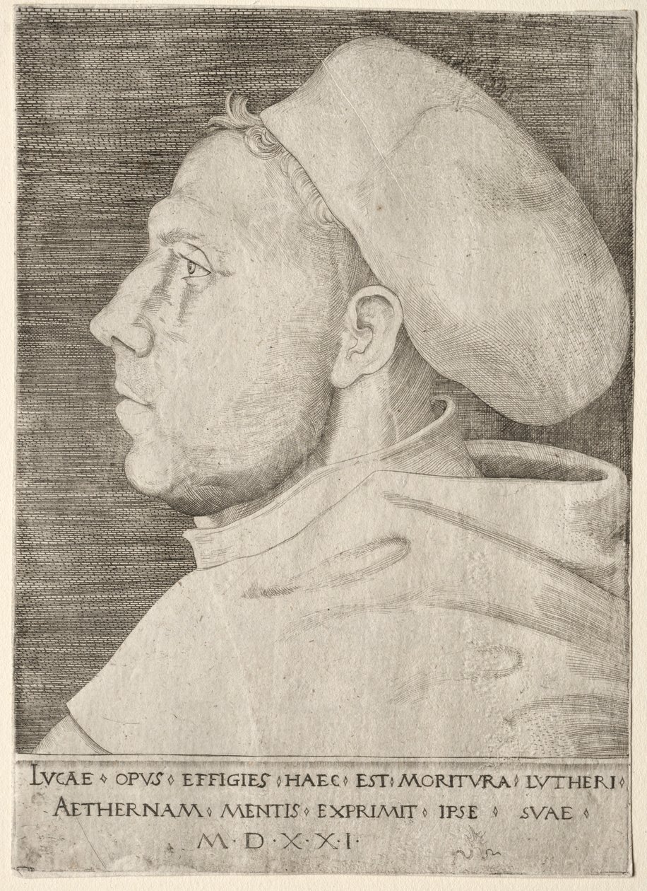 Martin Luther. od Lucas Cranach the Elder