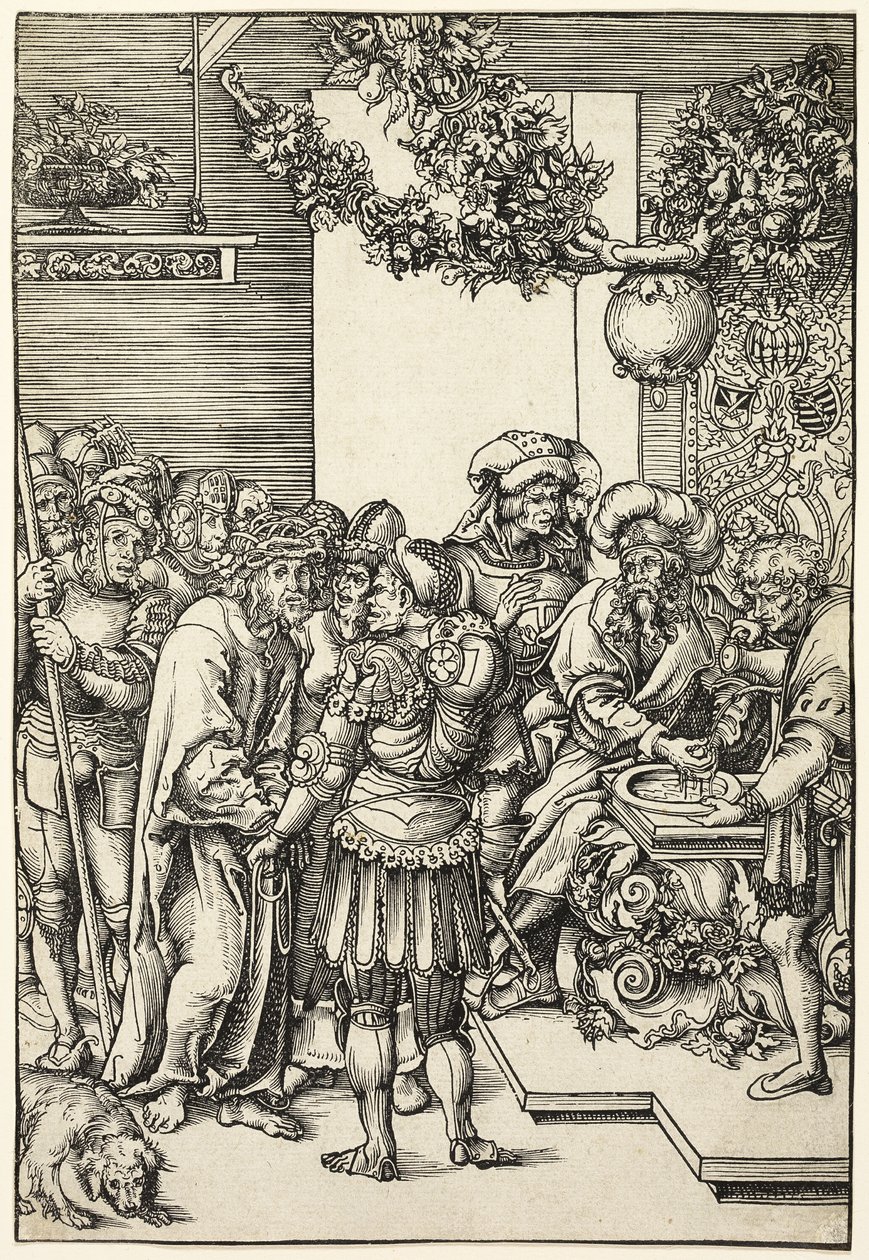 Pilát si myje ruce, z filmu Umučení Krista od Lucas Cranach the Elder
